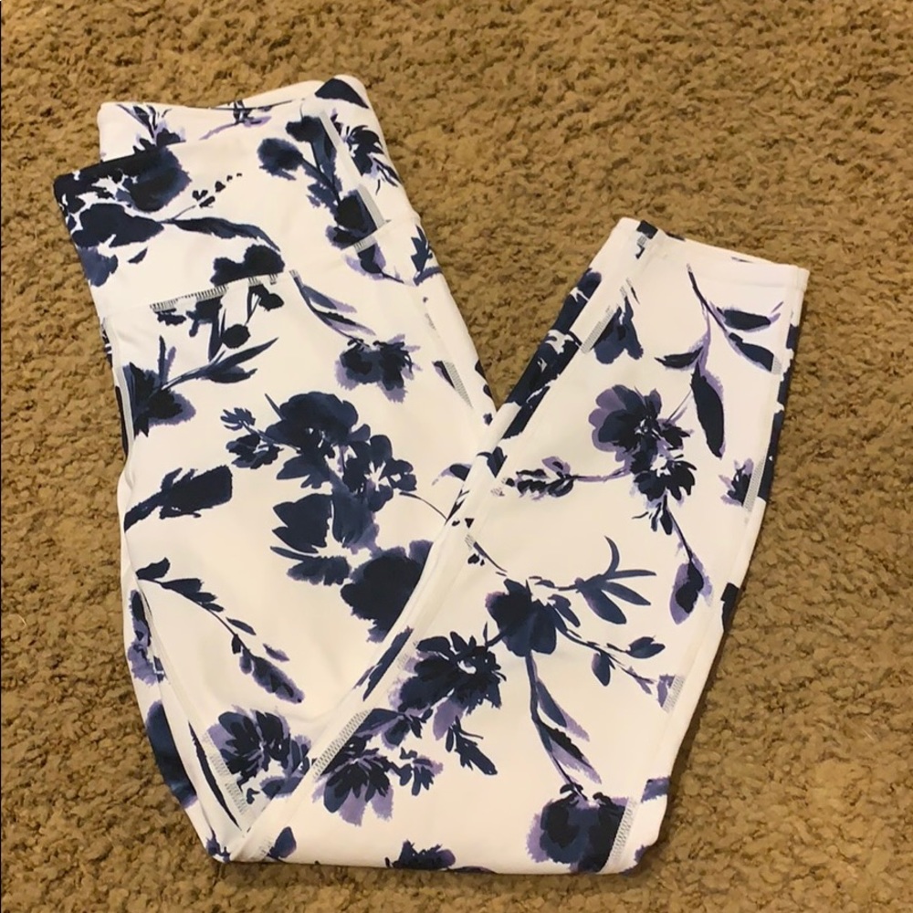 athleta floral leggings